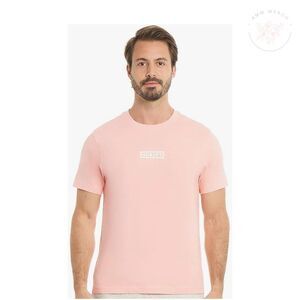 Hurley Men's Box Logo Graphic T-Shirt Sz Medium Bleached Coral NWT